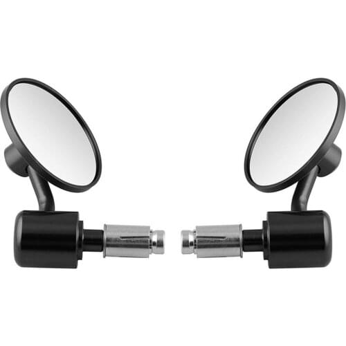 1Pair Motorcycle Rear View Mirror Round Handlebar End Mirror Rearview Mirror Motorcycle Side Mirror Auto Parts