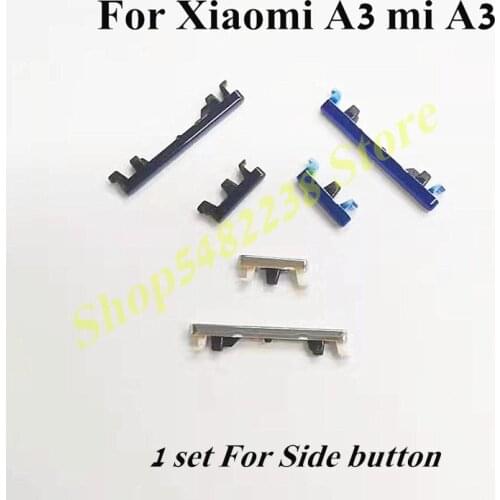 100% Original Power side button For Xiaomi A3 mi A3 Power Volume ON OFF side Keys Case Cover Replacement parts
