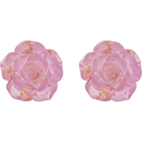 12 pair / lot fashion jewelry accessories plastic resin cute colorful flower earrings