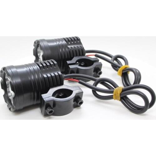 2pcs 60W Motorcycle LED Light (High Power LED Strong Light) Spotlight Driving Fog Head Lamp and 3 Modes Changeable Switch (Stro