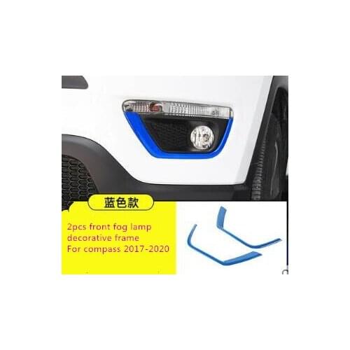 2pcs car Car fog lamp decorative frame, decoration trim cover for Jeep compass 2016-2020