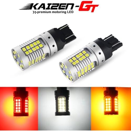 High Power Error Free Canbus 7443 T20 48-SMD Backup Reverse Lights W21/5W Car LED Bulbs For Brake/Tail Light Turn Signal Light