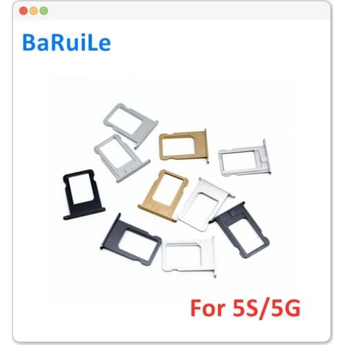 BaRuiLe 20pcs SIM Card Tray Holder for iPhone 5 5S SIM Card Adapter Replacement Parts