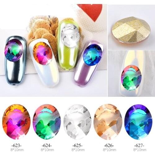 Shiny Crystal flame Rock Shaped Nail Art Rhinestone For Strass 3D Charm Gem Jewelry Manicure Nail Decoration Tip