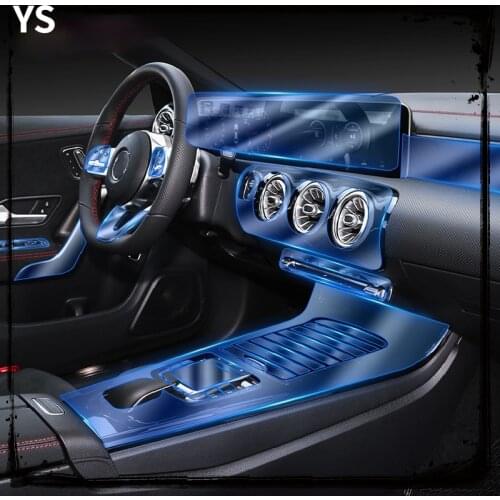 Car Interior Center Console Transparent TPU Protective Film Anti-scratch Accessories For Mercedes Benz CLA a200 a260 2020-2021