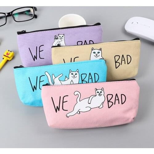 Pencil Cases Kawaii Cat Large Capacity School Case Pen Bag For Boy Korean Stationery Organizer Estuche Lapices Gran Capacidad