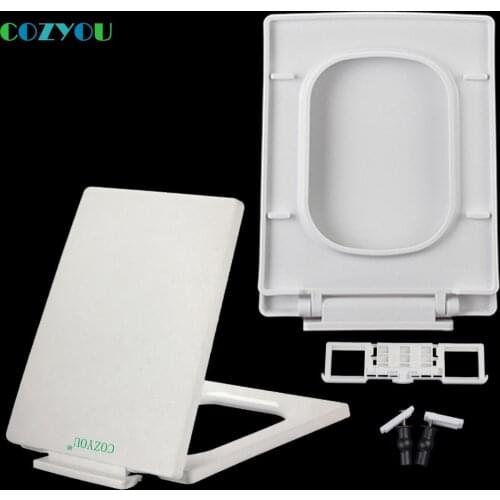 COZYOU Toilet seat PP Square shape Quick Release soft Close toilet lid Length 430mm to 455mm Width 355mm to 365mm GBP17291PF