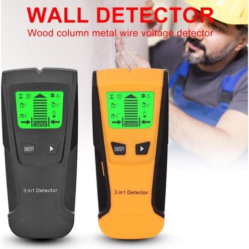 3 In 1 Metal Gold Finder Wood Studs Detector Electric Box Finder Wall Detectors AC Voltage Live Wire Detect Wall Scanner