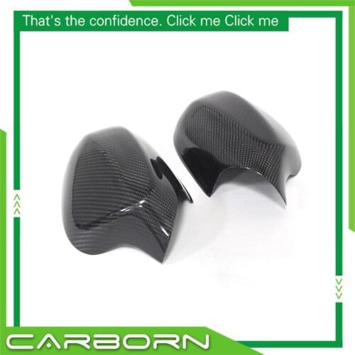 For-BMW 3 Series E92 2D Coupe/E93 2D Convertible LCI 09 10 11 12 Add on Type Gloss Black Dry Carbon Fiber Mirror Cover