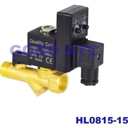 Electromagnetic air compressor drainage HL0815-15 solenoid valve timing solenoid valve Gas tank cold dryer self-draining valve