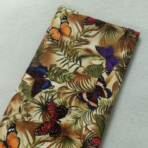 Gracefuly Various Flying Butterfly Printed Cotton Fabric 50x105cm Animal Fabric Patchwork Cloth Bag Party Home Decoration