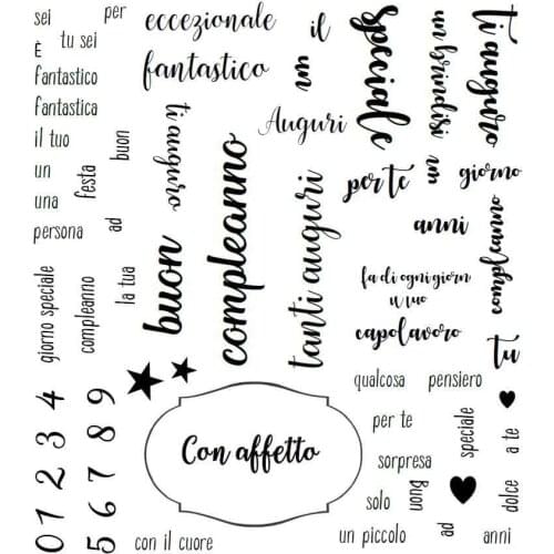 Italian Transparent Clear Silicone Stamp/Seal for DIY scrapbooking/photo album Decorative clear stamp sheets A993