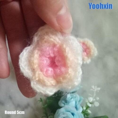 Modern handmade Lace Round 3D flower cotton table place mat pad Cloth crochet placemat cup mug wedding tea coaster doily kitchen