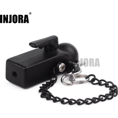 INJORA Metal Trailer Head Tow Hook for 1:10 RC Crawler Accessories Traxxas TRX4 Axial SCX10 90046 D90 RC Car Parts