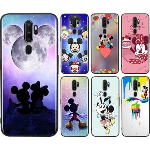 MicMickey Mouse Cute Smart For OPPO AX7 A1K A94 A93 A92S A73 A72 A53S A52 A32 A31 A12E A11X A9 A5 2020 Black Soft Phone Case