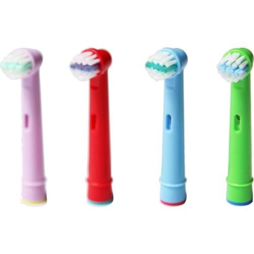 4pcs Replacement Kids Children Tooth Brush Heads For Oral B EB-10A Pro-Health Stages Electric Toothbrush Oral Care, 3D Excel