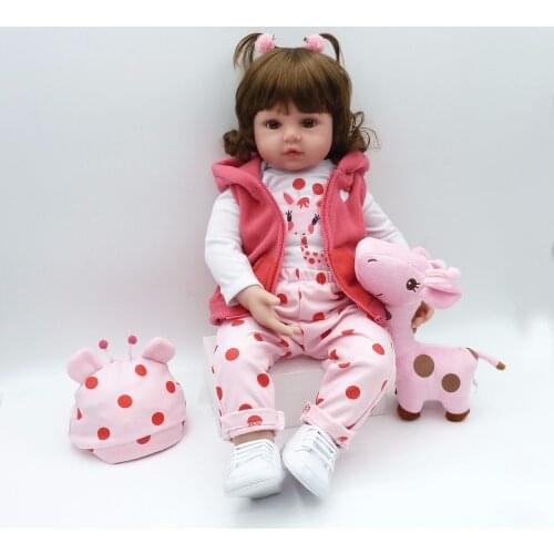 Reborn Doll 48cm Silicone Reborns Baby Dolls Adorable Lifelike Toddler Bonecas Girl Menina de Surprice Toy 2019 HOT sale