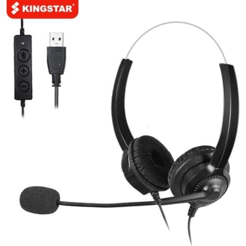 Earphones USB Wired Office Headset Call Center Noise Cancelling Headphones with Mic service center Online Conference Skype