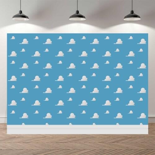 Thin Vinyl blue sky white clouds wall baby children kids Photography Backgrounds professional indoor studio Photo Backdrops