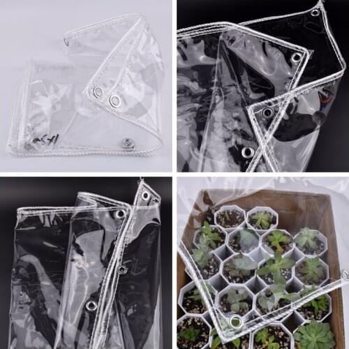 0.3mm Thick 99.99% Transparent PVC Rainproof Cloth Balcony Bonsai Succulent Plant Keep Warm Tarpaulin Dog House Cover Waterproof