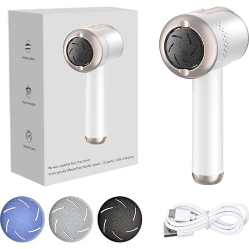 Newest Electric Foot Grinder Vacuum Callus Remover Foot Pedicure Tools Rechargeable Foot Files Clean Tools for Hard Cracked Skin