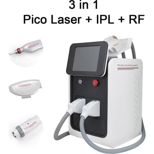 NEW 3 in 1 Multifunctional IPL Laser Hair Removal Machine Nd Yag Laser Tattoo Removal machine RF Face Lift Hair Removal laser