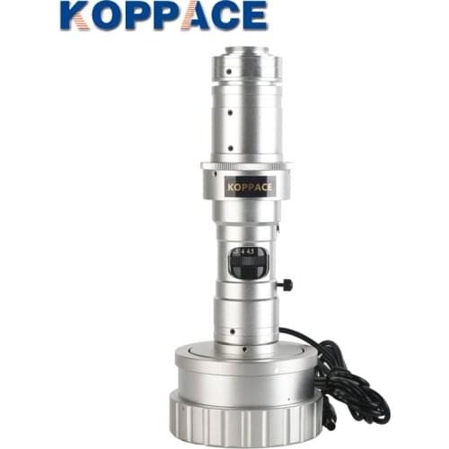 KOPPACE 23X-153X 3D Industrial Microscope Lens 360 Degrees Manual Rotation Lens 20mm Working Distance C-Mount Interface