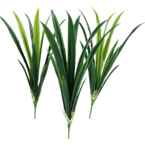 10p Plastic Butterfly orchid leaf bunch artificial greenery Cymbidium orchid Plant for decorative flower Floral Arrangement part