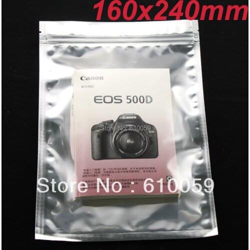 Zip lock plastic bag 160x240mm with transparent front side