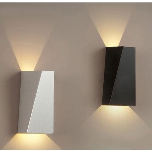 Surface Mounted Design Indoor LED Wall Lamp 10W Bedside Lamp Bedroom Black/White Wall Light Up Down AC85-265V