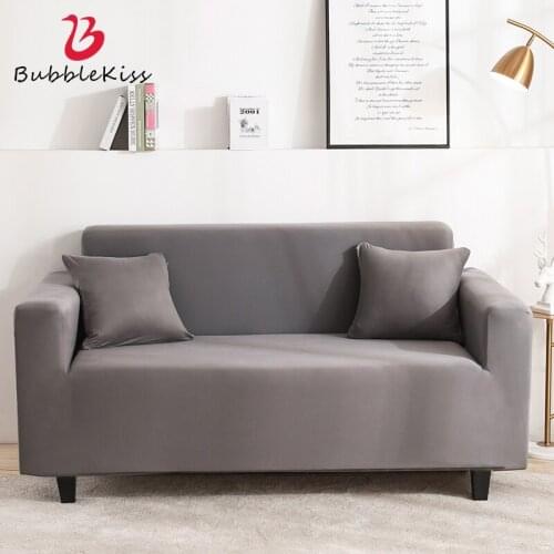 Bubble Kiss Stretch Slipcover Solid Color Sofa Cover All Inclusive Elastic Sofa Covers For Living Room Home Corner Sofa Cover