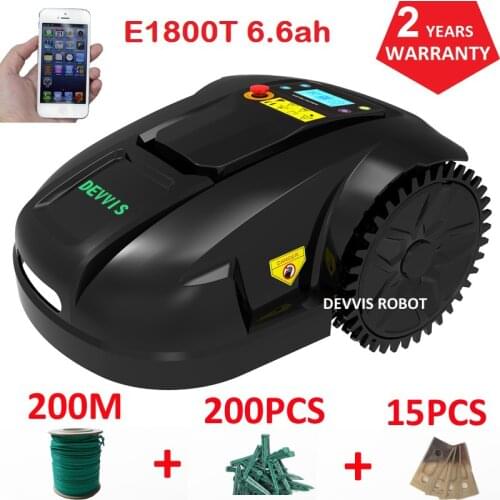Europe Warehouse DEVVIS Robot Grass Cutting E1800T with 6.6ah lithum battery,working capactity 1800m2
