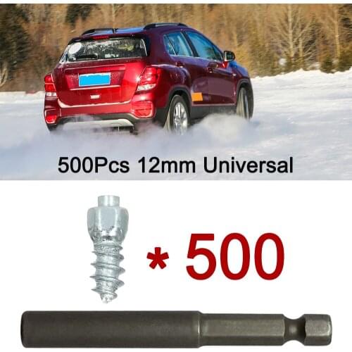 500Pcs Car Tires Studs Screw Snow Tire Studs Spikes Wheel Tyres Snow Chains Studs for Car Motorcycle Tires Winter Universal New