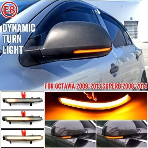 Dynamic Blinker LED Turn Signal Rline Mirror Light For Skoda Octavia 1Z3 1Z5 2009-2013 SUPERB 3T4 3T5 2008 2009-2013