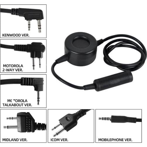 TCI PTT push-to-talk military headset walkie-talkie accessory adapter for noise-reduction pickup tactical headset