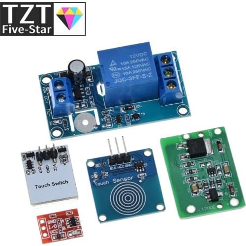 TTP223 12V 1-Channel Touch Relay Module Capacitive Touch Key Switch Sensor Self-Locking/No-Locking HTTM Touch Button For Arduino