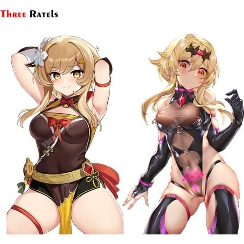 Three Ratels A810 Lumine Genshin Impact Car Decoration Stickers Japanese Anime Decals For Auto Door Vinyl Material Film