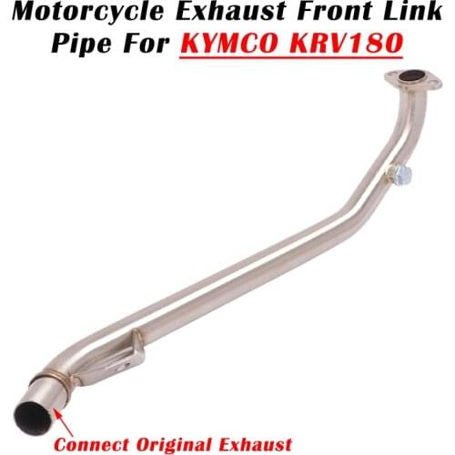 Slip On For KYMCO KRV180 KRV 180 Motorcycle Exhaust System Escape Muffler Modified Front Link Pipe Connect Original Exhaust Pipe