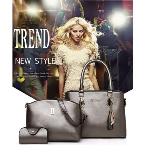 WxfbBaby High-end luxury composite bag Occident Style brand bags Genuine leather shopper shoulder crossbody handbags bags woemen