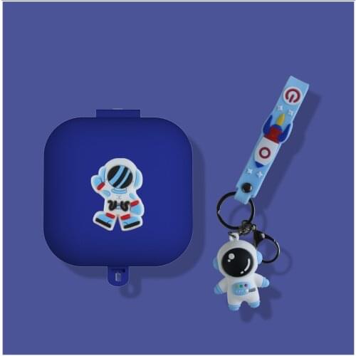 Cartoon Astronaut Protective Cases Earphone Accessories Wireless Bluetooth Headphone Cover For Beats Powerbeats Pro With Keyring