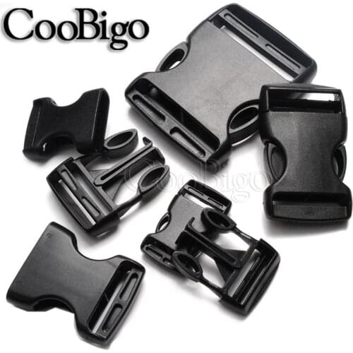 10pcs 20mm 25mm 32mm 38mm 50mm Plastic Buckle black Arched&Inner Detach Buckle For Backpack Straps Outdoor sports backpack