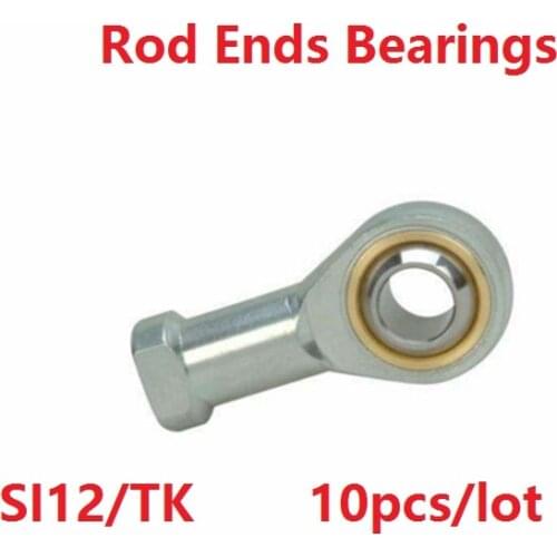 10pcs/lot SI12/TK 12mm Rod End Joint ball Bearing Internal Thread Metric Female Right /Left Hand Fish Eye