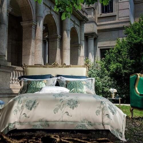 4/6/8/10Pcs Royale Palace Bed Linen Cotton Tribute Silk Duvet Cover Euro Bedding Se Luxury Pillowcase