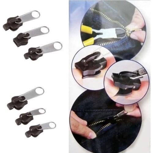 6/12Pcs Fix Zipper Universal Instant Fix Zipper Repair Kit Replacement Zip Slider Teeth Rescue New Design Zippers Sewing Clothes