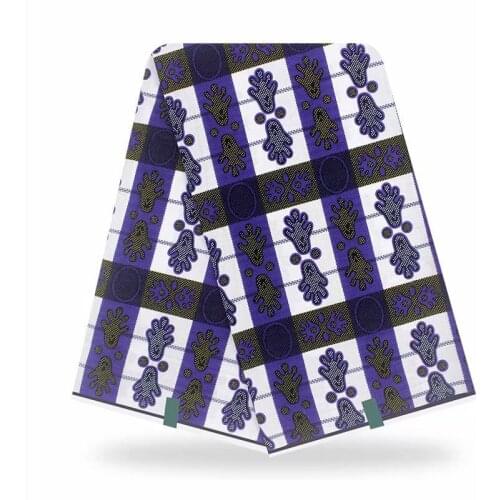 African Style Nigerian Wax Fabric Prints Veritable Soft Breathable Ankara Cotton Dye For Clothes For Dress By The Yards V-L 6-47