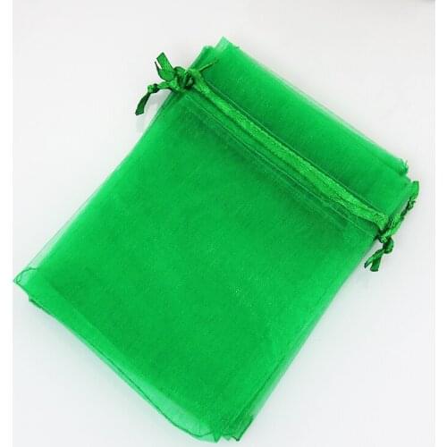Free Shipping 500pcs/lot Dark Green Organza Bags 15x20cm Wedding Jewelry Packaging Bag Cute Drawstring Gift Bag Organza Pouches