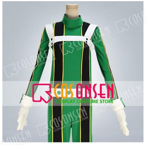 Asui Tsuyu Hero Battle Uniform Flog Jumpsuits Boku no Hero Academia COSPLAYONSEN My Hero Academia Cosplay costumeAll Size