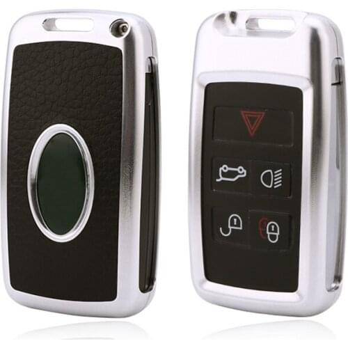 Aluminum Alloy Car Key Cover Shell Holder Protector Case For 2018 Land Rover Range Rover Evoque Discovery Sport 5 Accessories