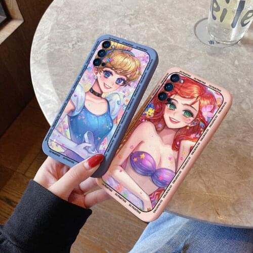 For OPPO Reno4 4G 5G Pro 5G 4z 5G lite SE Fall proof case cartoon beauty pattern protective cover