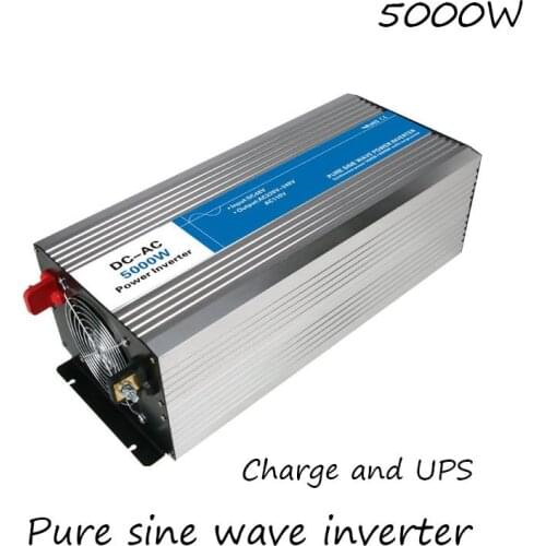 DC-AC 5000W Pure Sine Wave Inverter 12V To 220V Converters With Charge UPS Electric Power Supply LED Digital Display USB China